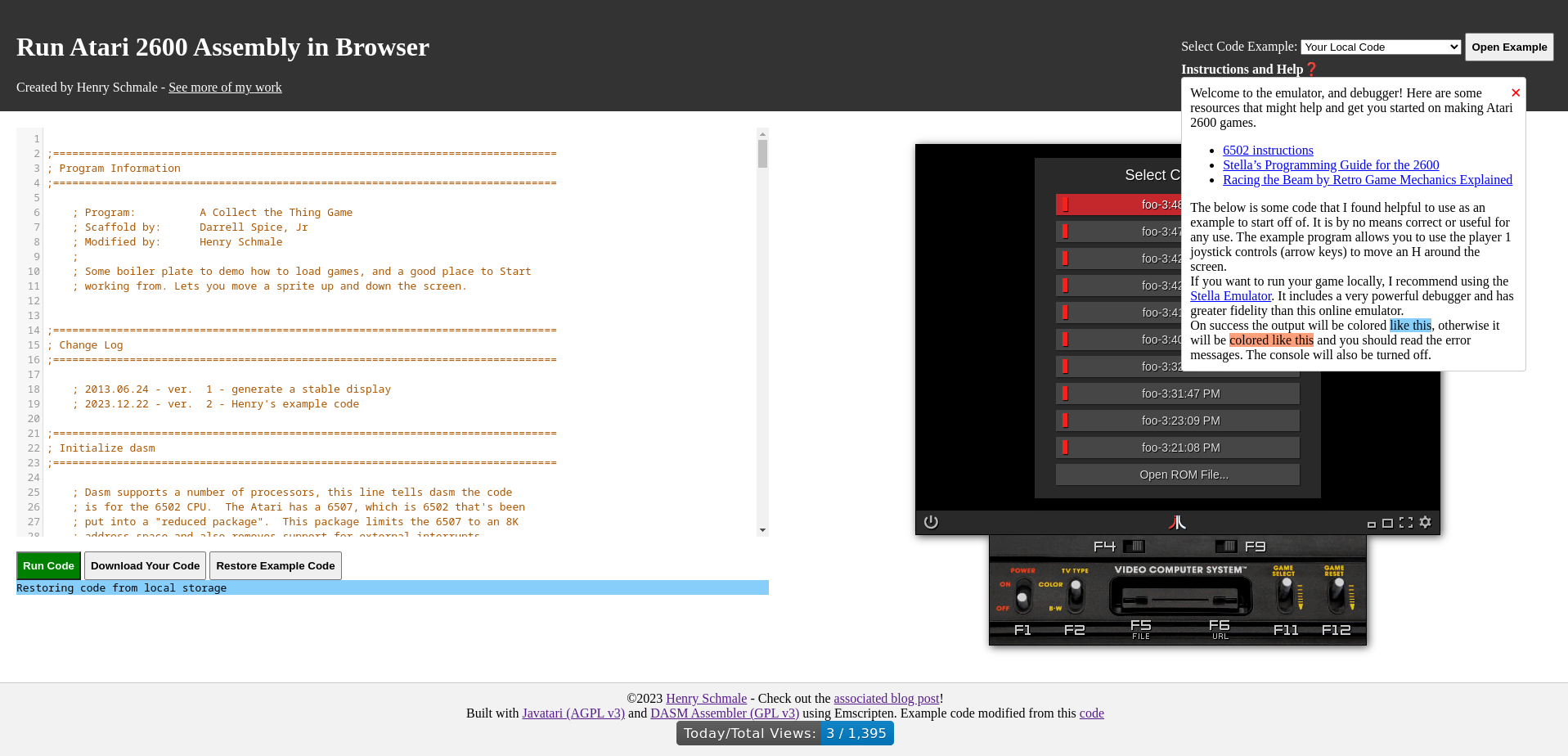 The IDE running on desktop