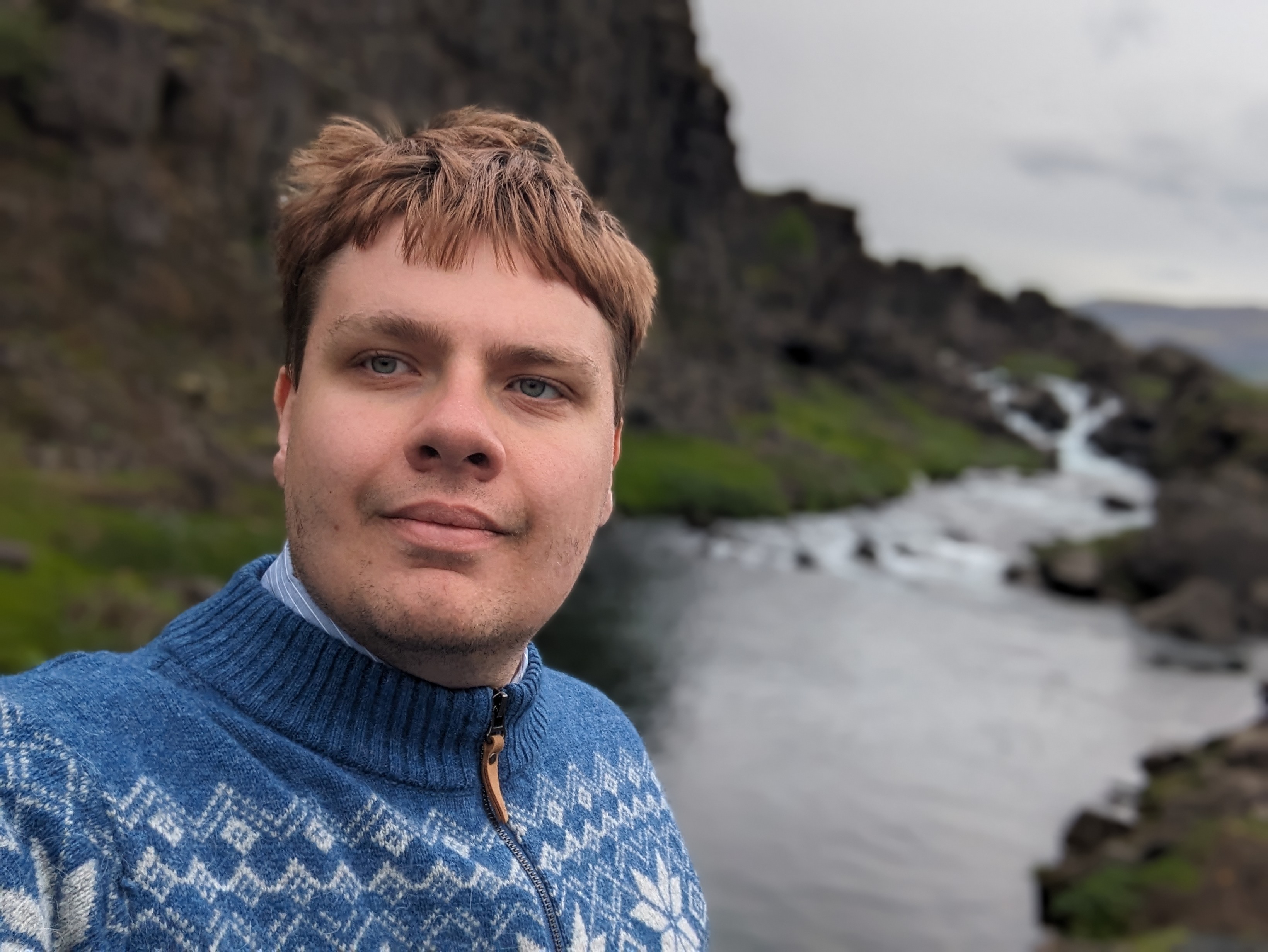 A fantastic selfie of me in front of a waterfall